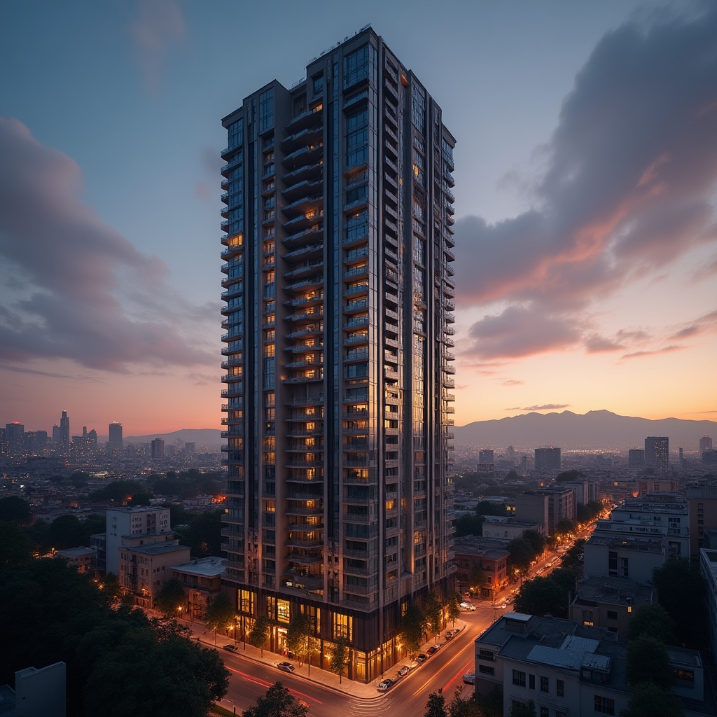 Modern residential tower in Santiago Chile